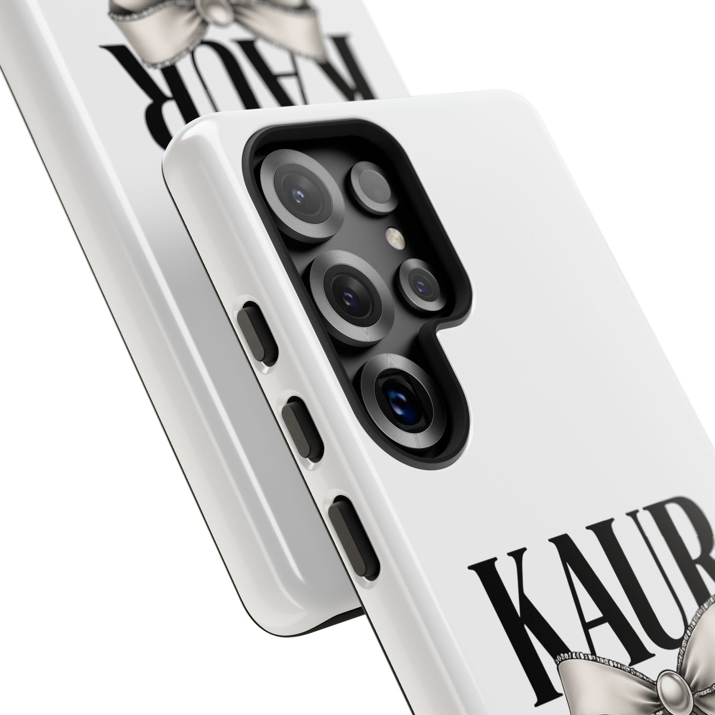 Stylish Phone Case with Bow Design, Personalized Gift, Trendy Mobile Accessory, Kaur Phone Cover, Unique Tech Gift