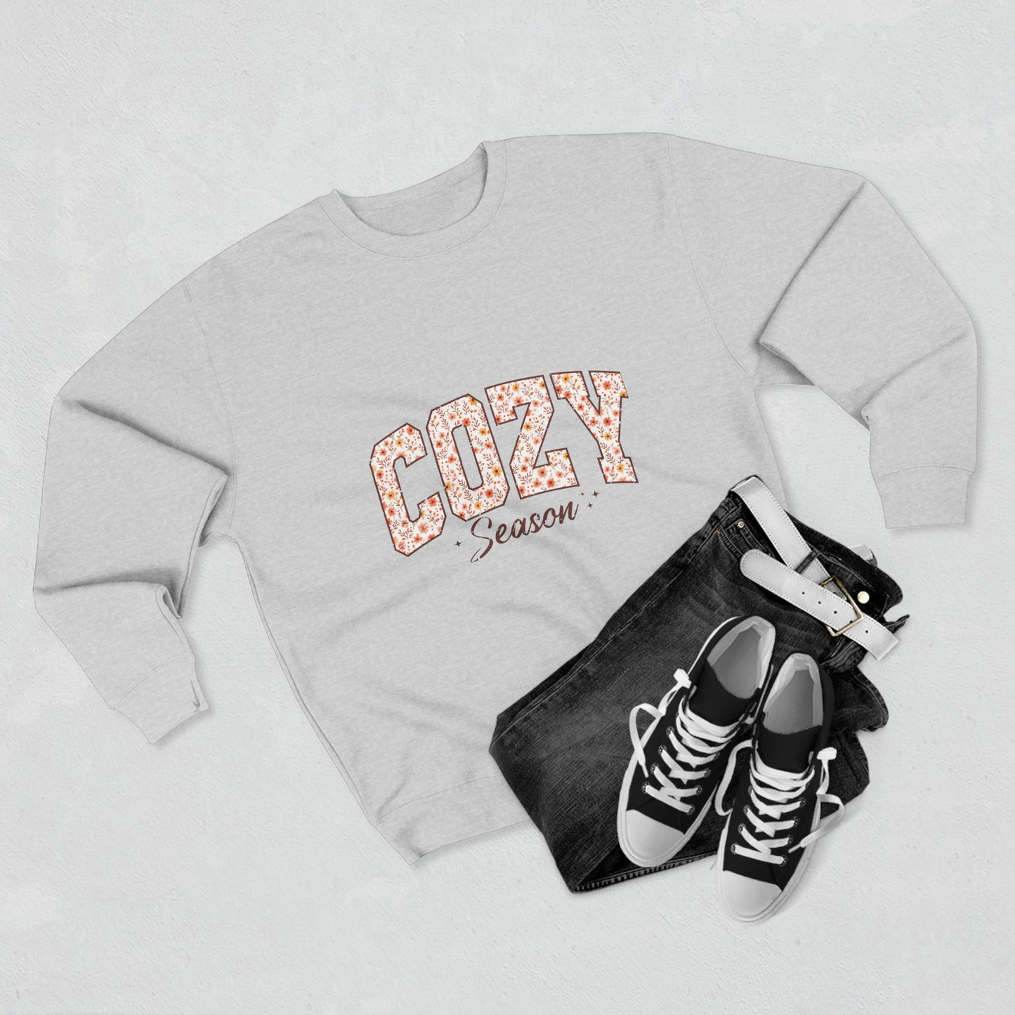 Cozy Season Unisex Crewneck Sweatshirt | Casual Comfort Apparel, Fall Fashion, Gift for Her, Cozy Outfit, Perfect for Autumn