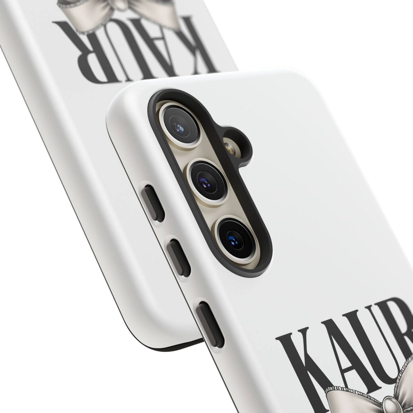 Stylish Phone Case with Bow Design, Personalized Gift, Trendy Mobile Accessory, Kaur Phone Cover, Unique Tech Gift