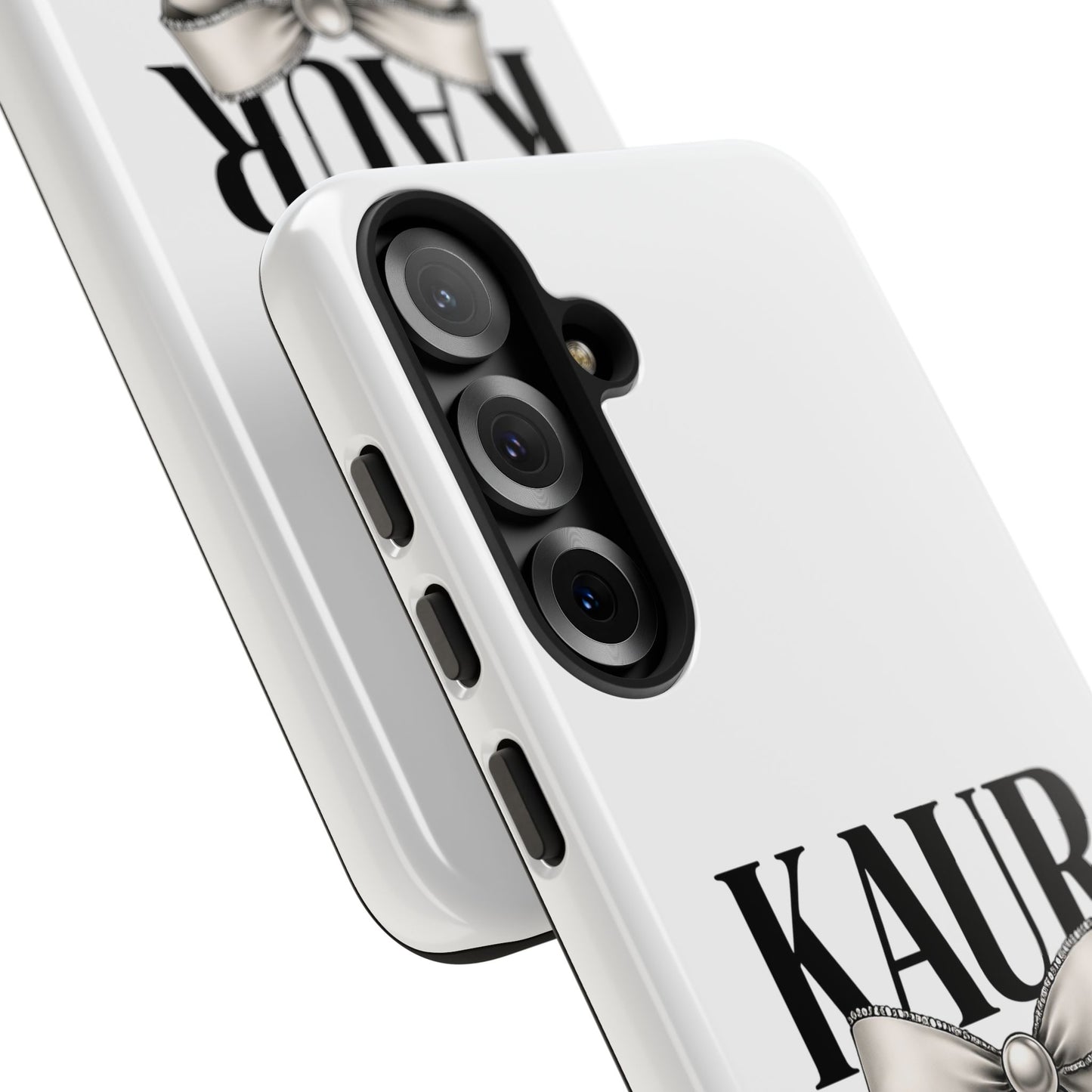 Stylish Phone Case with Bow Design, Personalized Gift, Trendy Mobile Accessory, Kaur Phone Cover, Unique Tech Gift