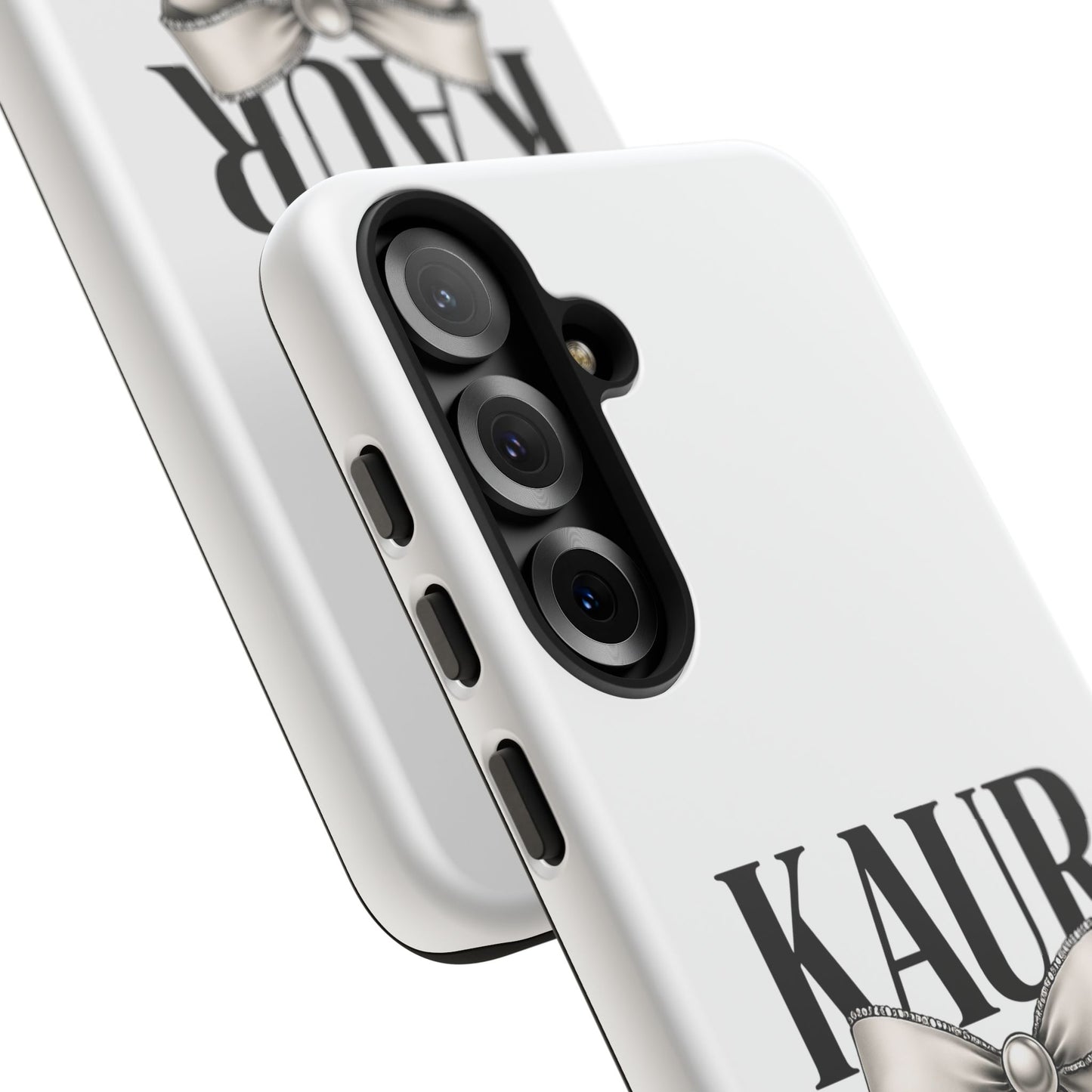 Stylish Phone Case with Bow Design, Personalized Gift, Trendy Mobile Accessory, Kaur Phone Cover, Unique Tech Gift