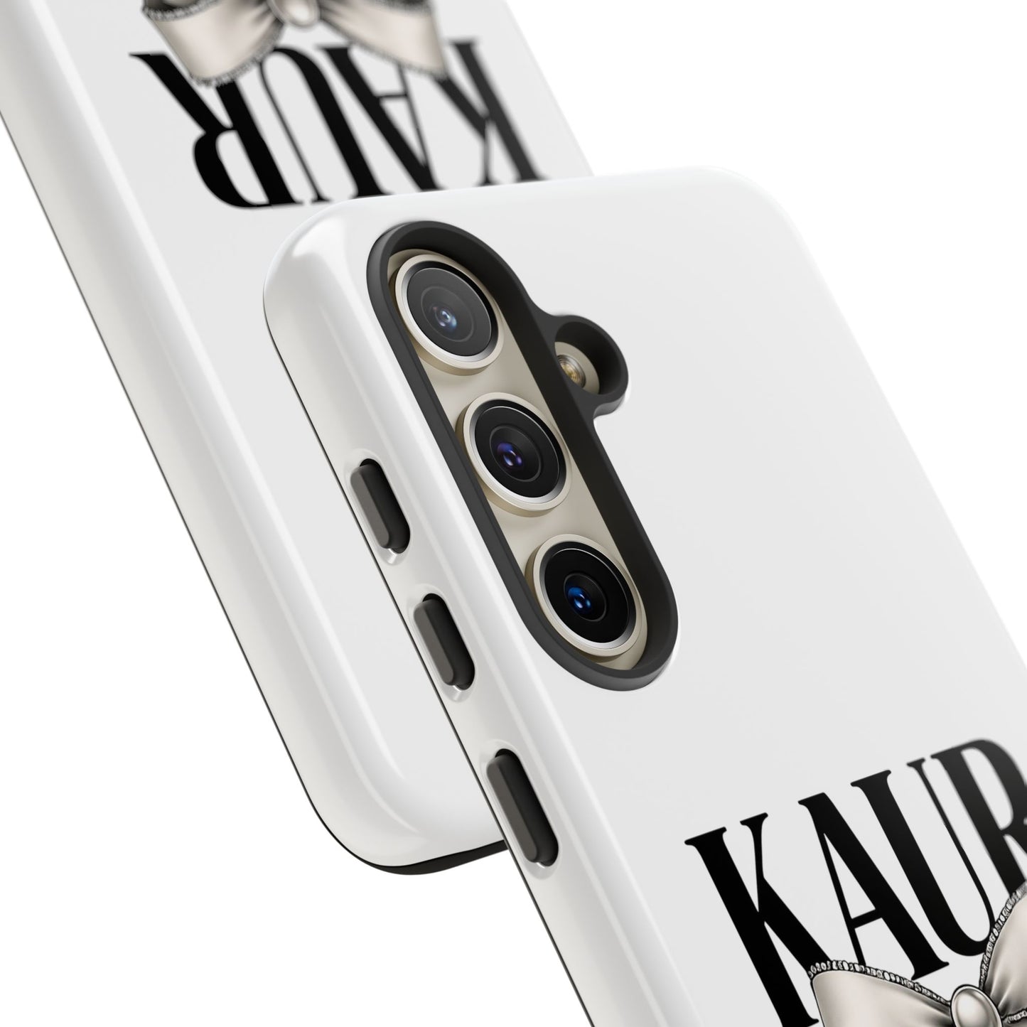 Stylish Phone Case with Bow Design, Personalized Gift, Trendy Mobile Accessory, Kaur Phone Cover, Unique Tech Gift