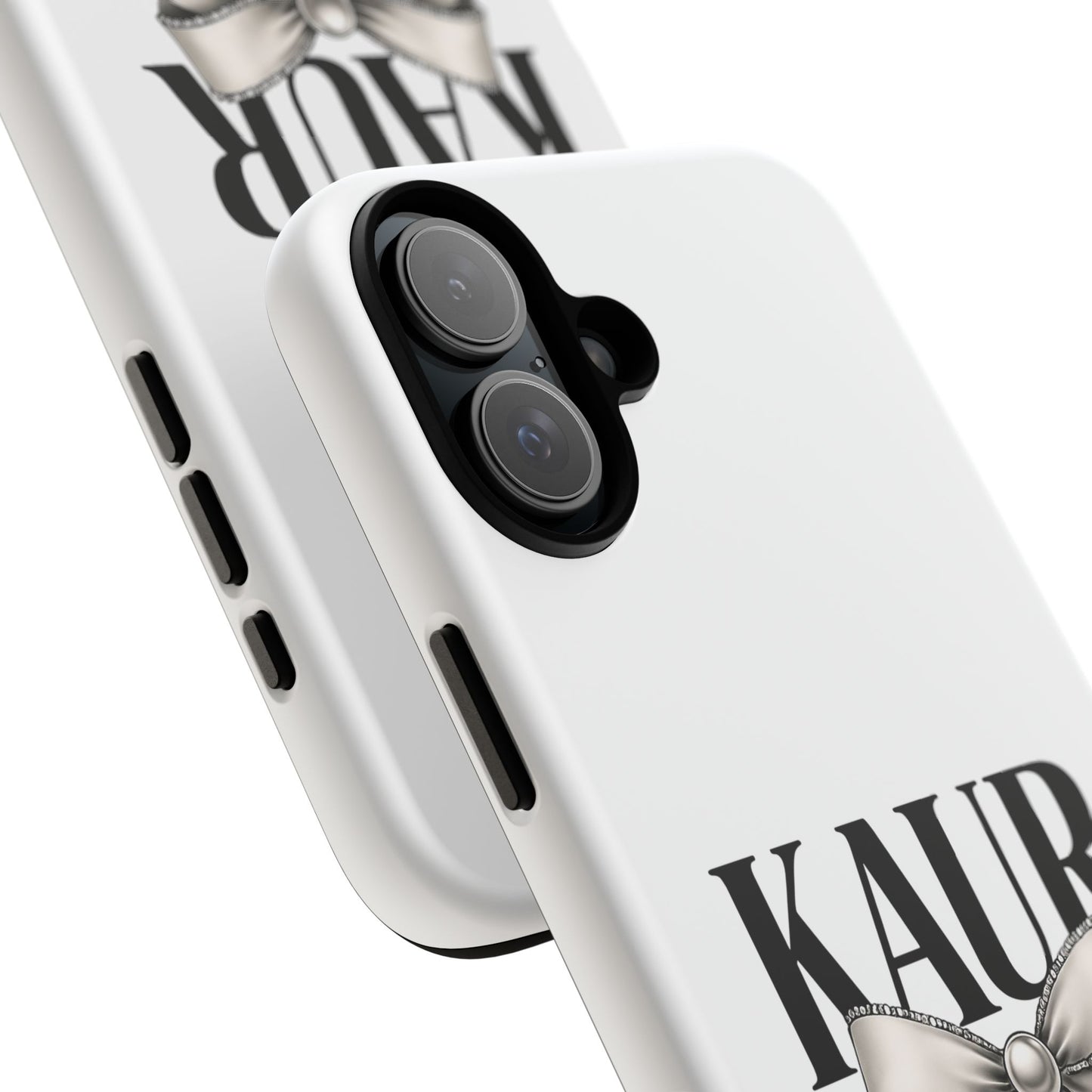 Stylish Phone Case with Bow Design, Personalized Gift, Trendy Mobile Accessory, Kaur Phone Cover, Unique Tech Gift