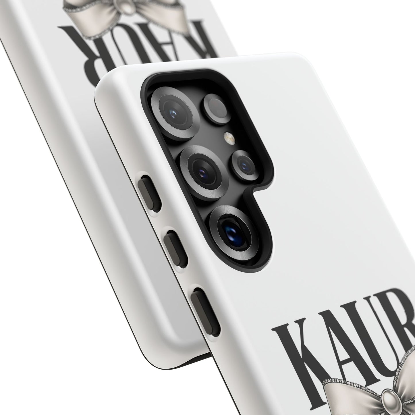 Stylish Phone Case with Bow Design, Personalized Gift, Trendy Mobile Accessory, Kaur Phone Cover, Unique Tech Gift