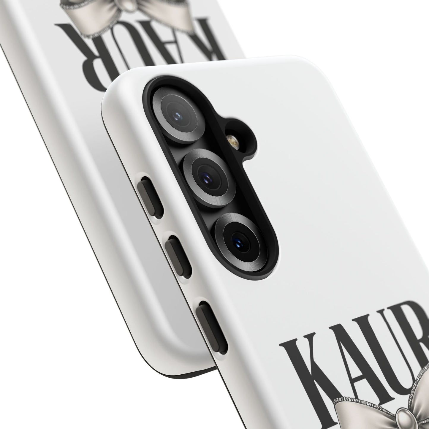 Stylish Phone Case with Bow Design, Personalized Gift, Trendy Mobile Accessory, Kaur Phone Cover, Unique Tech Gift