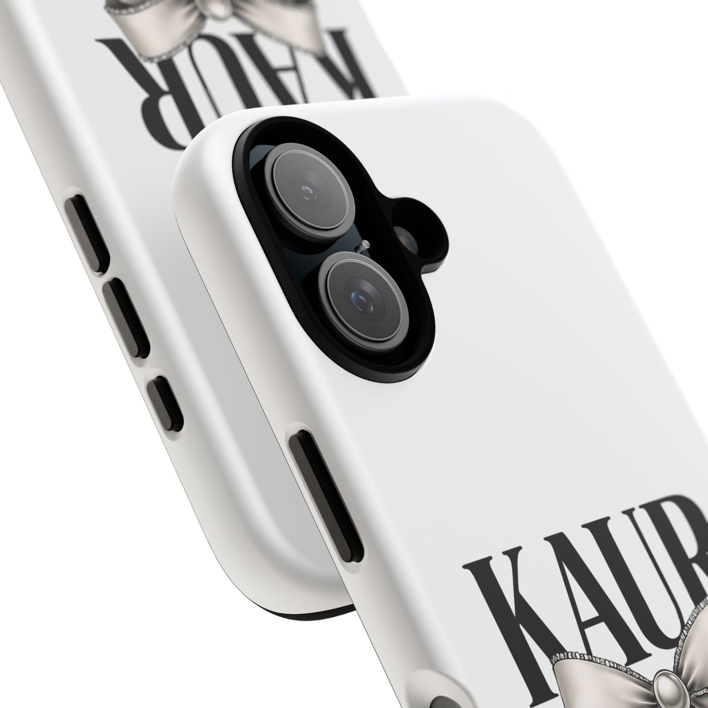 Stylish Phone Case with Bow Design, Personalized Gift, Trendy Mobile Accessory, Kaur Phone Cover, Unique Tech Gift