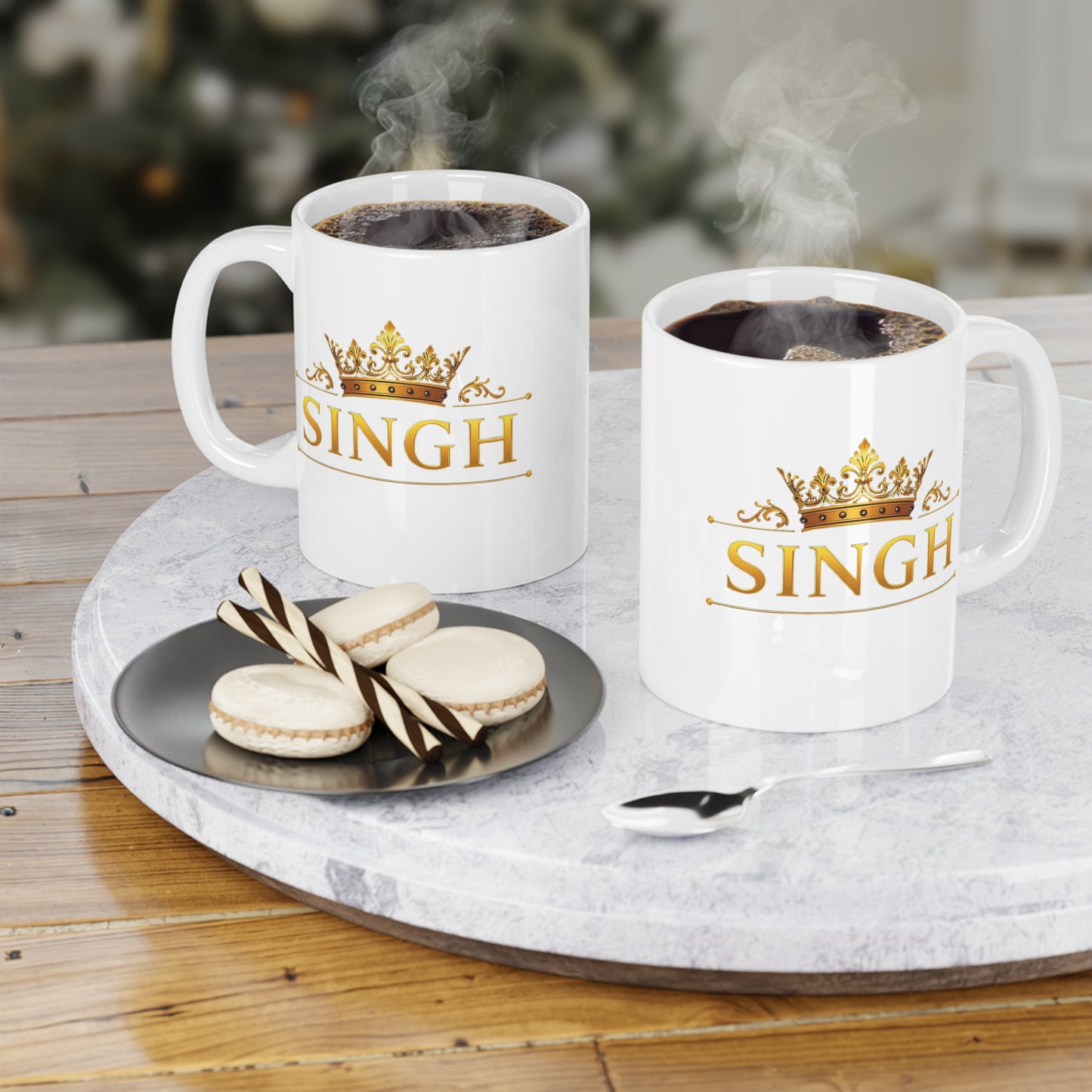 Royal Singh Crown Ceramic Mug - Perfect for Coffee Lovers, Personalized Gift, Tea Time, Family Celebrations, and Housewarming
