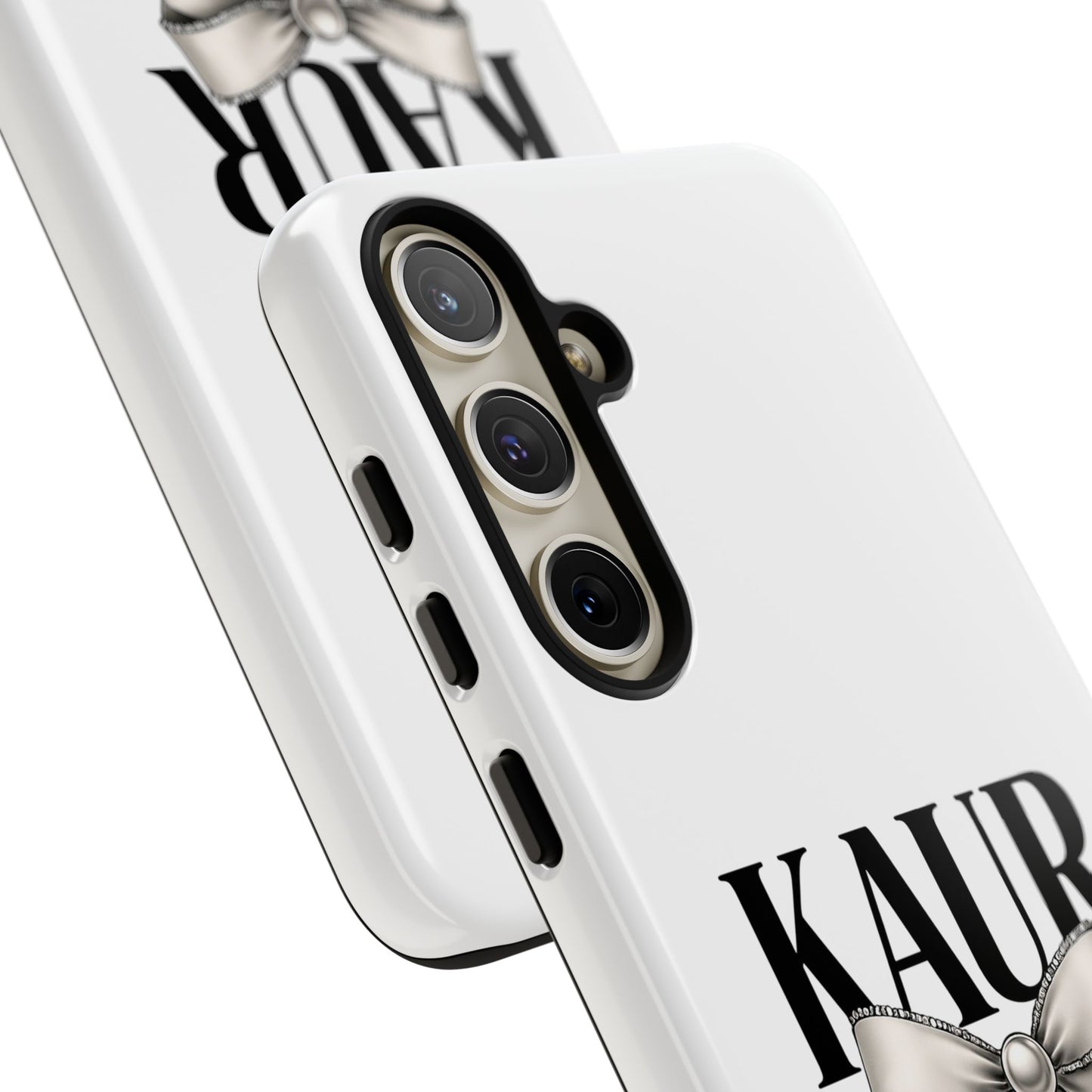 Stylish Phone Case with Bow Design, Personalized Gift, Trendy Mobile Accessory, Kaur Phone Cover, Unique Tech Gift