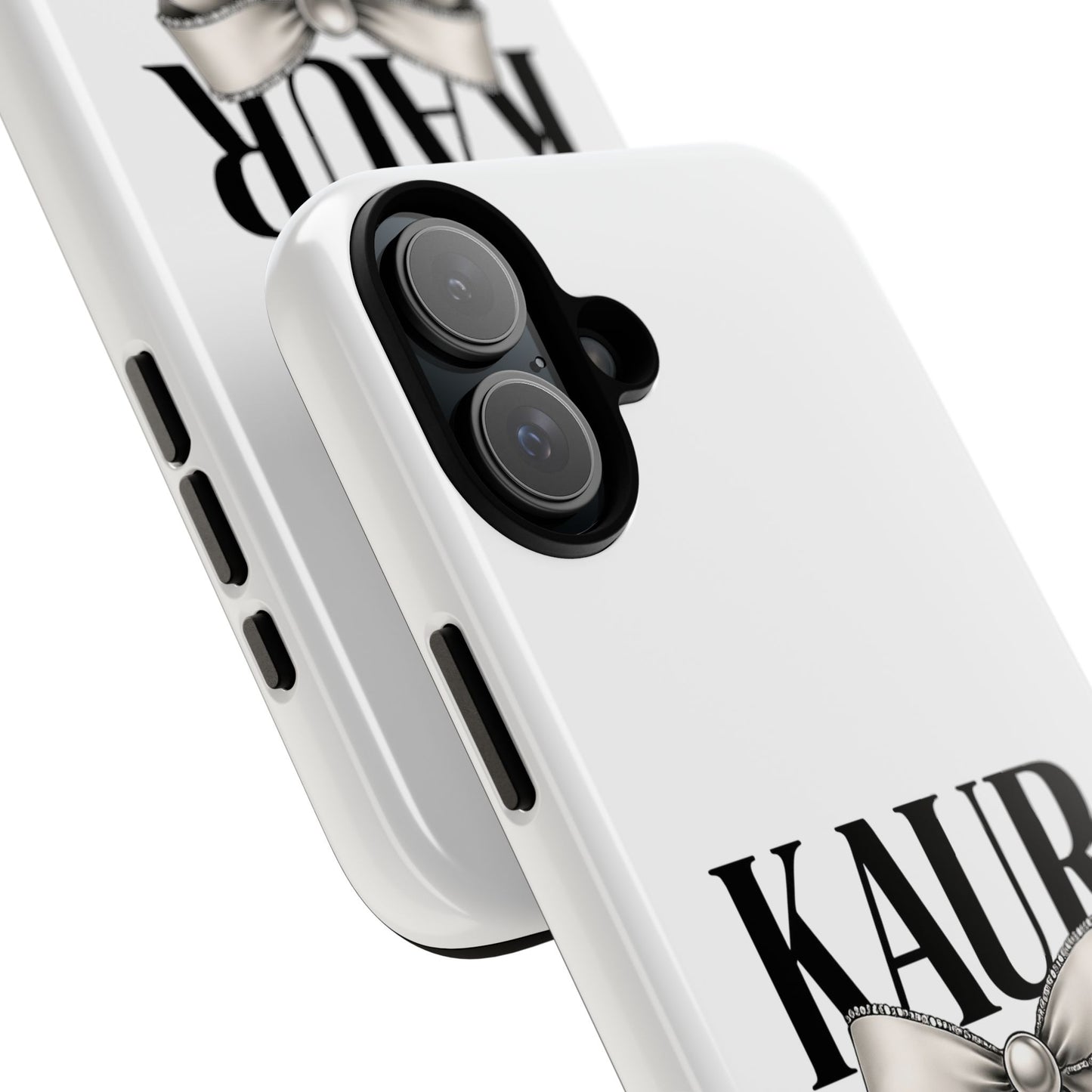 Stylish Phone Case with Bow Design, Personalized Gift, Trendy Mobile Accessory, Kaur Phone Cover, Unique Tech Gift