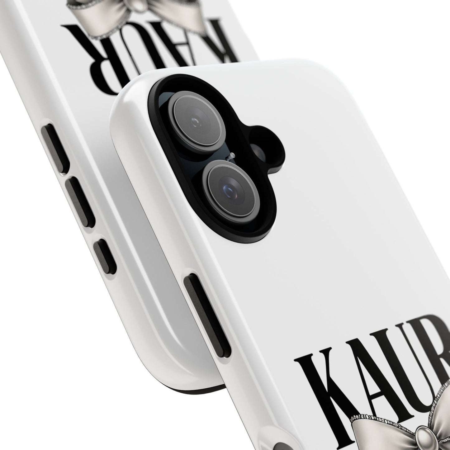 Stylish Phone Case with Bow Design, Personalized Gift, Trendy Mobile Accessory, Kaur Phone Cover, Unique Tech Gift